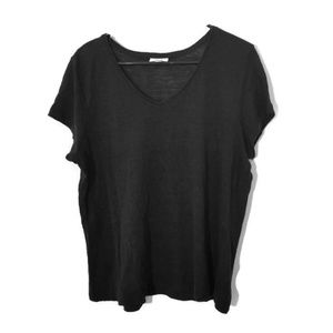 J Jill Love Linen black vneck 100% linen